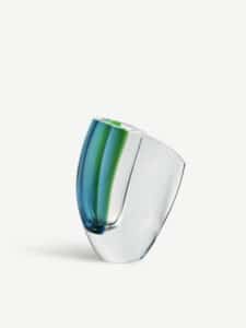 Kosta Boda Mirage – vas blå/brun H 21 cm – design Göran Wärff