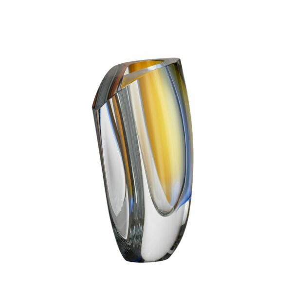 Kosta Boda - Mirage - Vas blå/bärnsten Höjd 31 cm GW AC-22 Design Göran Wärff