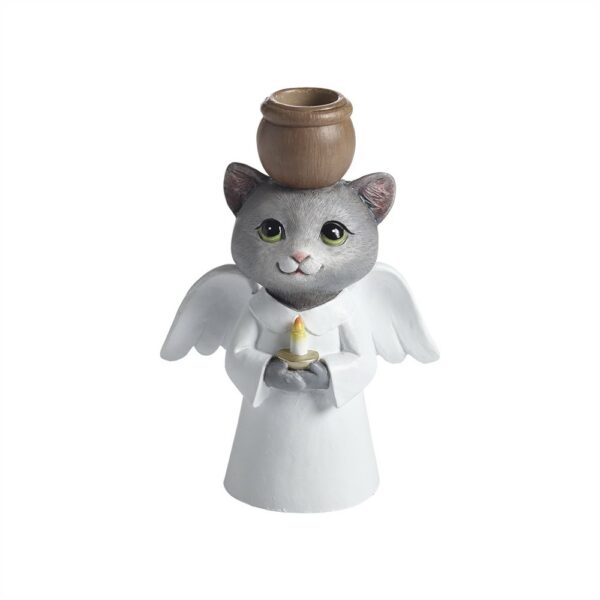 Nääsgränsgården - Ljus Stake Katt Ängel H 15 cm Design - Bild 2