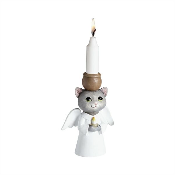 Nääsgränsgården - Ljus Stake Katt Ängel H 15 cm Design