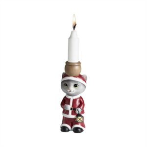 Nääsgränsgården - Ljus Stake Tomte Katt med Ljuslykta H 15 cm Design