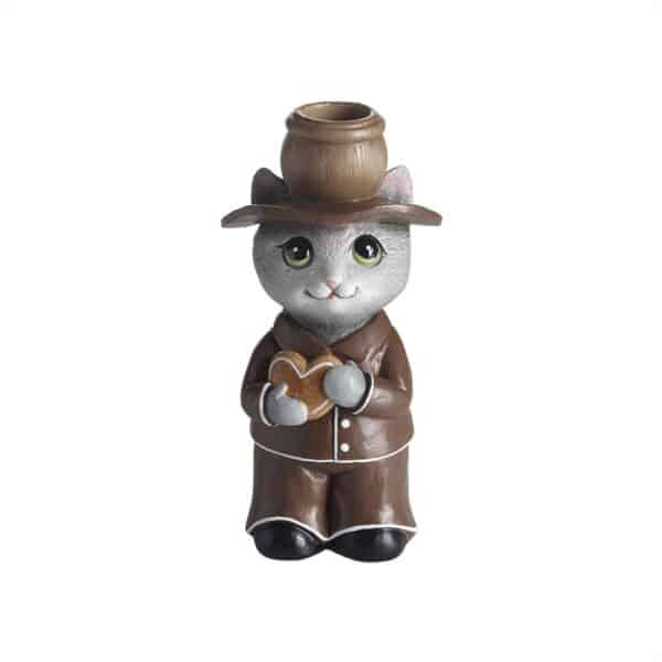 Nääsgränsgården - Ljus Stake Pepparkaka Katt H 15 cm Design - Bild 2