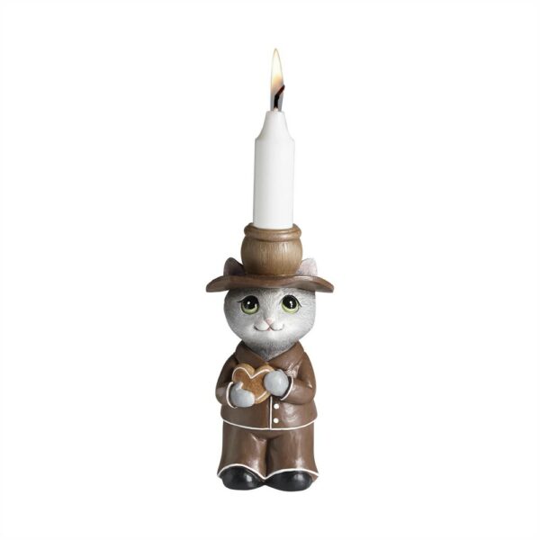 Nääsgränsgården - Ljus Stake Pepparkaka Katt H 15 cm Design