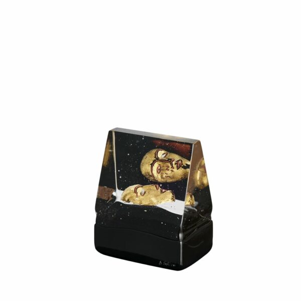 Kosta Boda - Konstglas - Black elements - House of mystery guld BV AC-23 Design Bertil Vallien - Bild 2