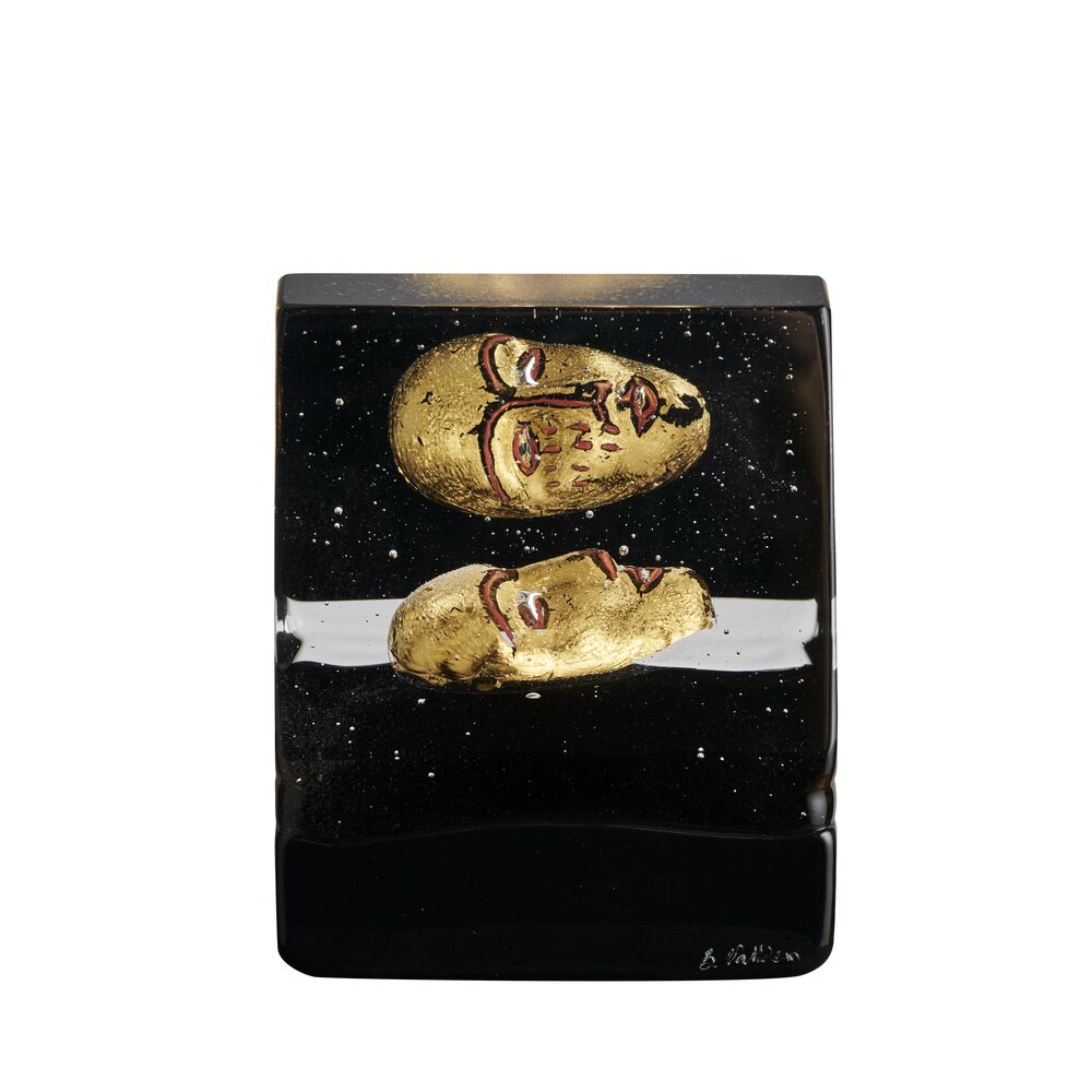 Kosta Boda - Konstglas - Black elements - House of mystery guld BV AC-23 Design Bertil Vallien