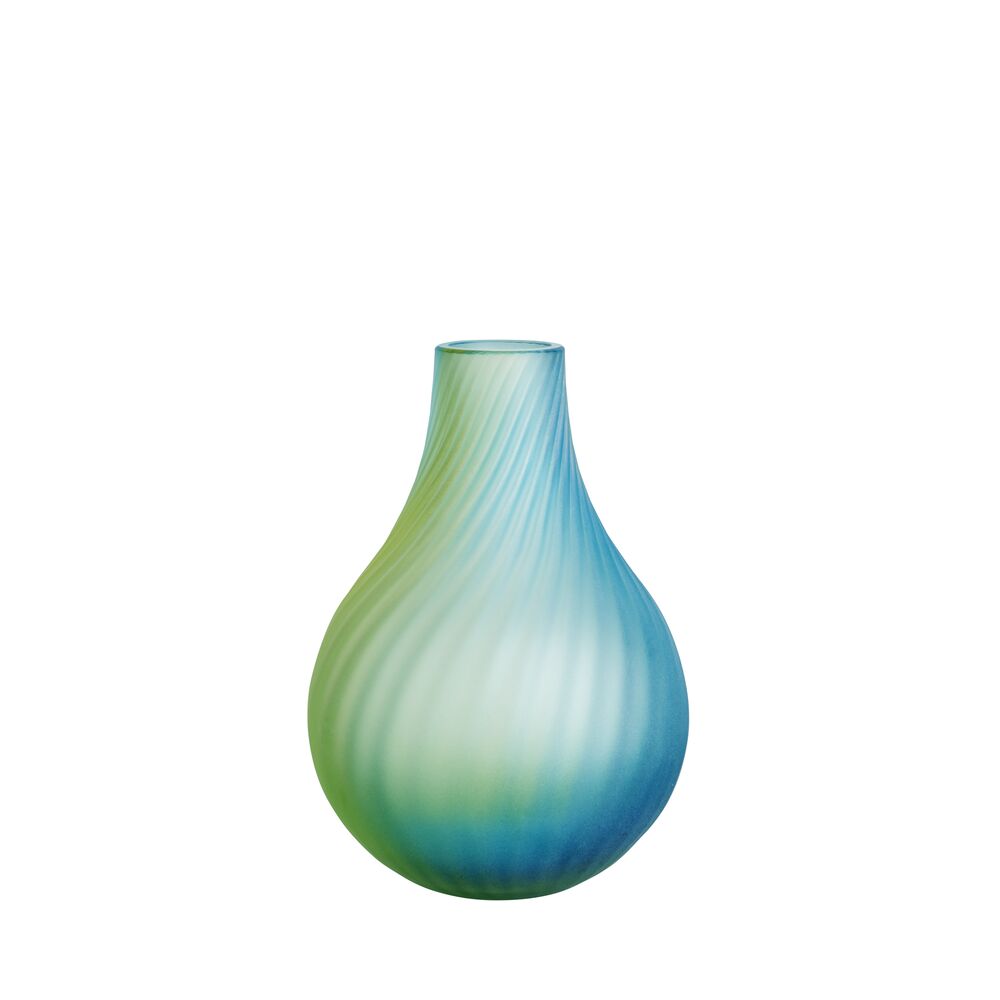 Kosta Boda - Iris - Vas blå/grön frostad, EL AC-23 Design Erika Lagerbielke