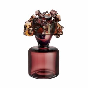 Kosta Boda Mino – Paradis blomman plommon LB AC-23, konstglas – design Lena Bergström