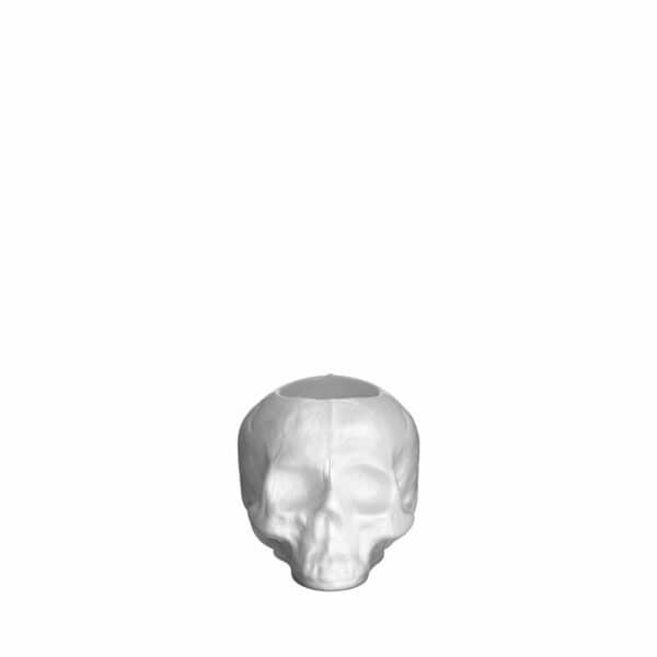 Kosta Boda - Still Life skull / Dödskalle Ljuslykta vit design Ludvig Löfgren