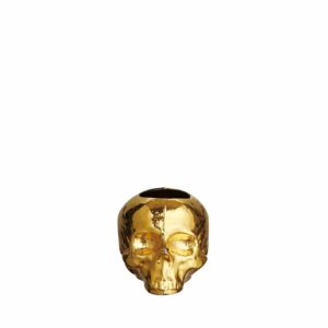 Kosta Boda Still Life skull – ljuslykta Skull guld – design Ludvig Löfgren