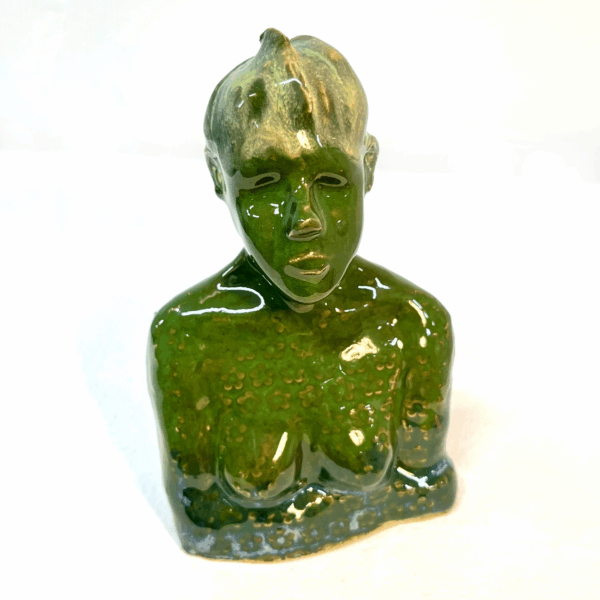 Stengods - Skulptur - Green guardian - Unik Design Ylva Junfelt