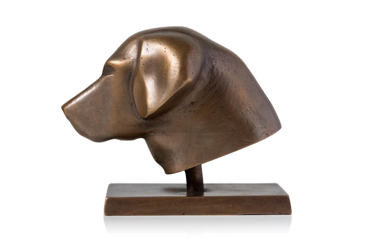 Brons Skulptur - Golden Retriever - Vad gör duuu - Nr 5 Design Mikael Andström
