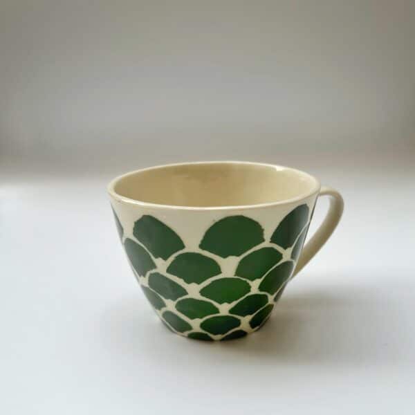 Glasprinsen - 100 Limiterad - Kaffekopp Gröna fjäll  Anna Broström Ek