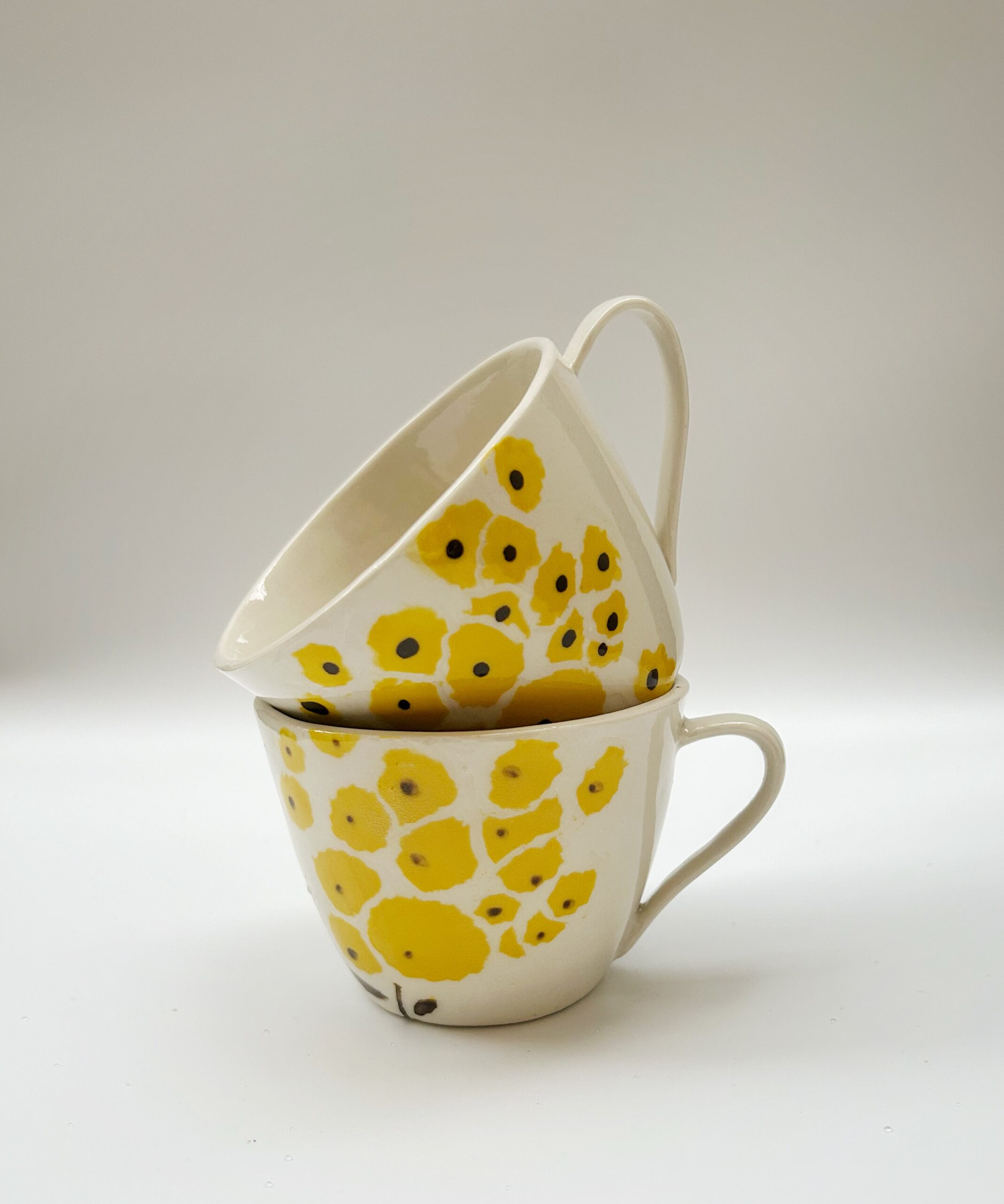 Glasprinsen - 100 Limiterad - Kaffekoppar  Mimosa Gul Anna Brostr&ouml;m Ek