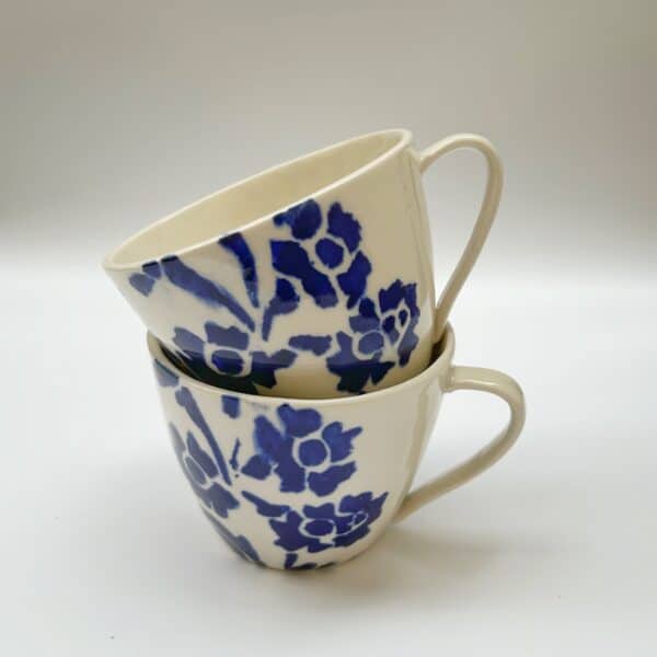 Glasprinsen - 100 Limiterad - Kaffekoppar Blå småblommig  Anna Broström Ek