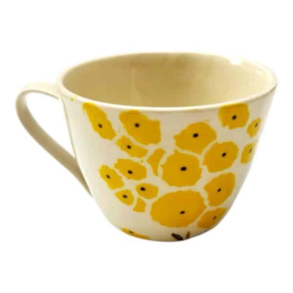 Glasprinsen - 100 Limiterad - Kaffekopp  Mimosa Gul Anna Broström Ek