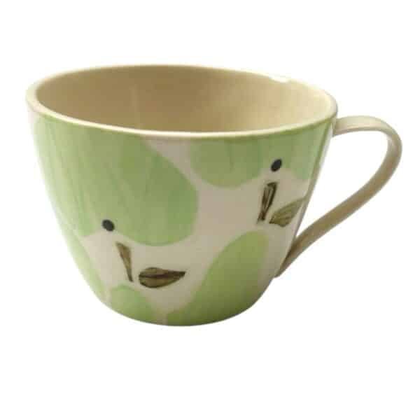 Glasprinsen - 100 Limiterad - Kaffekopp Päron ljusgrön Anna Broström Ek