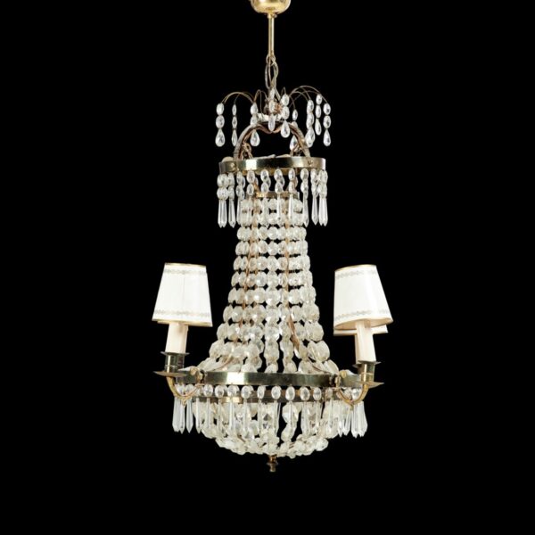 Lampor - Empire Stil - Kristall lampa 4 st Ljusarmar 8 Ljuspunkter