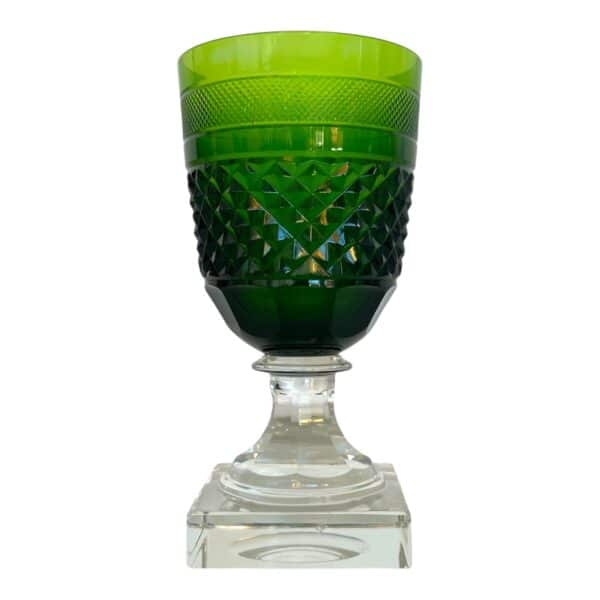 Kosta Boda - Kent Rödvinsglas uran mörkgrönt glas  design Elis Bergh