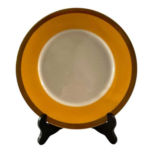 Rörstrand - Nobel Jubilee 1991- Mat Tallrik med Gul & Guld rand Design Karin Björquist