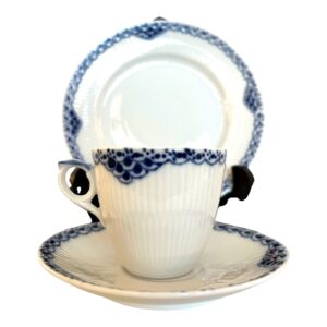 Royal Copenhagen Princess – kaffekopp fat & assiett halvblond – vintage