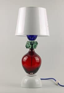 Retrofrun – skulptur, bordslampa, Amarant – design Cecilia Davidsson Berg