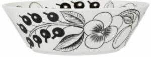 Arabia Paratiisi – 6 st djupa tallrikar / skålar 13 cm svart – design Birger Kaipianen