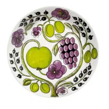 Arabia Paratiisi – 6 st Frukost / Förrätts tallrikar 21 cm Purpur – design Birger Kaipianen