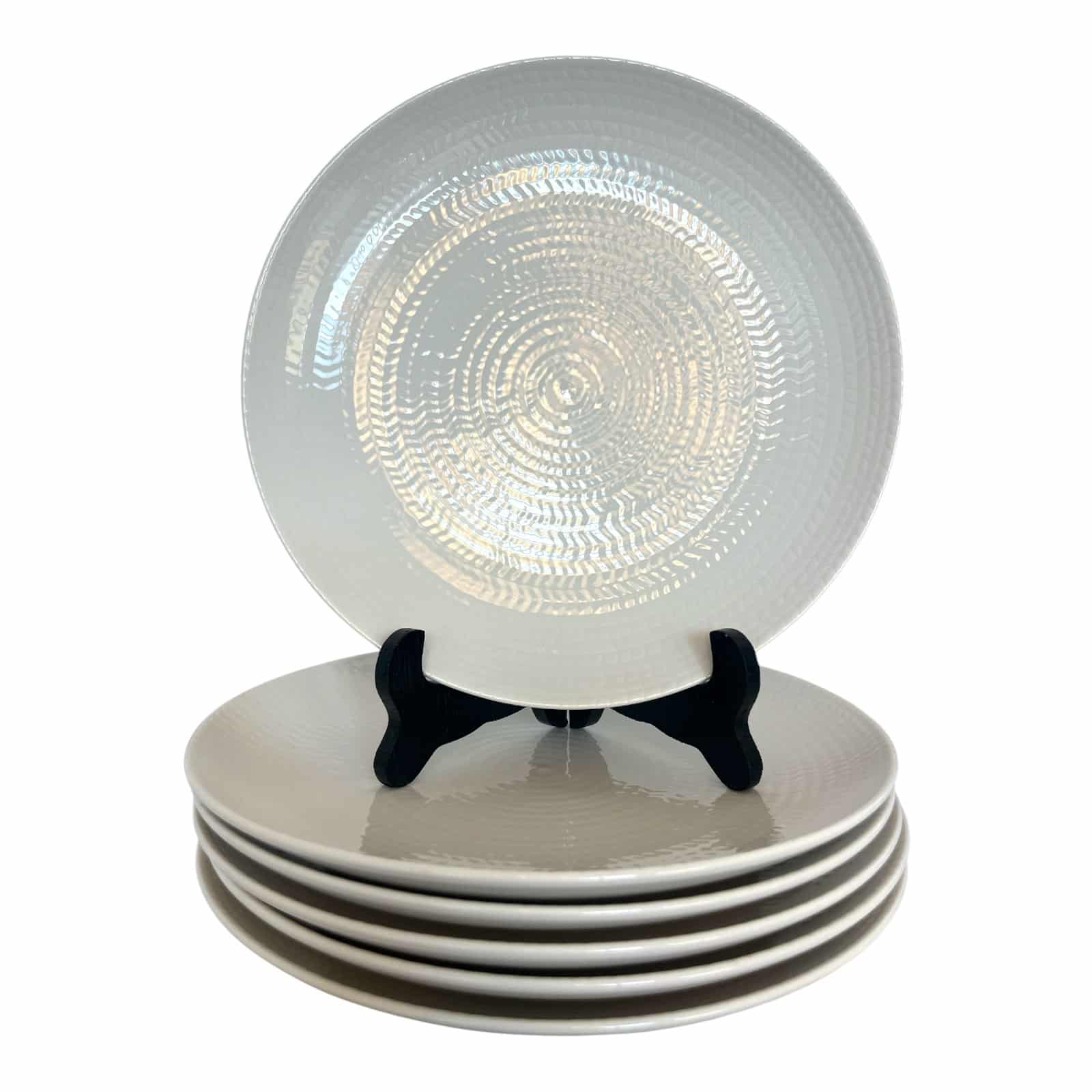 Rörstrand - Blå-Eld - 6 st Mat tallrikar Vit 26 cm Design Hertha Bengtsson