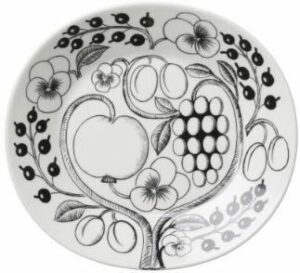 Arabia Paratiisi – 6 st ovala fat / tallrikar 25 cm svart – design Birger Kaipianen