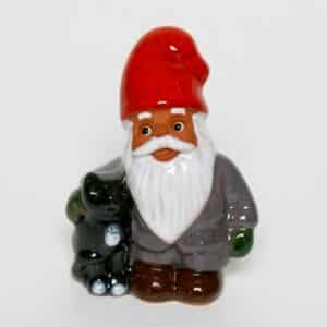 Rolf Berg – tomte med katt H 11 cm