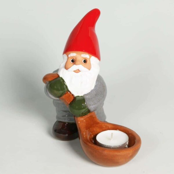 Rolf Berg Tomte med Slev & Värmeljus H 15 cm