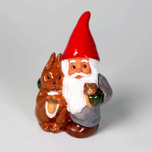 Rolf Berg Tomte med Ekorre H 14 cm