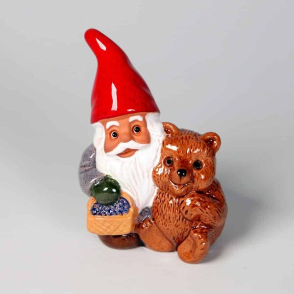 Rolf Berg Tomte med Nalle & Blåbär H 13 cm