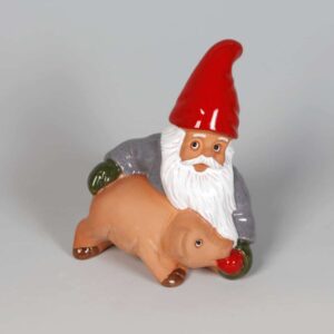 Rolf Berg - Tomte med Julgris & Äpple 13 x 16 cm Designer Rolf Berg