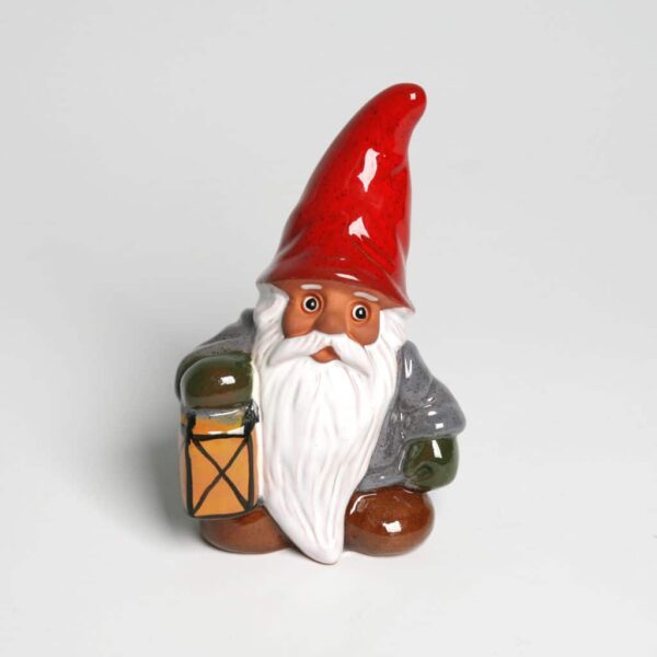 Rolf Berg Tomte Grå med Lykta H 15 cm