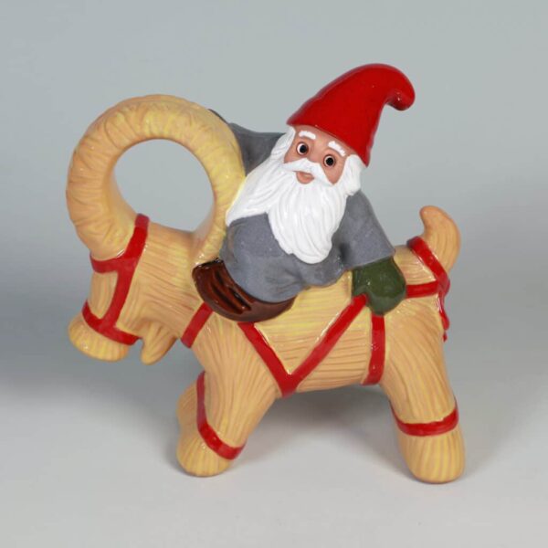 Rolf Berg Halmbock med Tomte H 23 cm