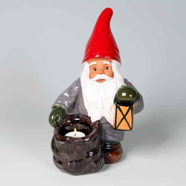Rolf Berg Tomte med Säck & Lykta för värmeljus H 30 cm