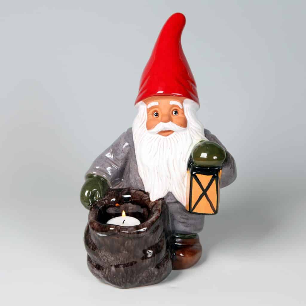 Rolf Berg Tomte med Säck & Lykta för värmeljus H 30 cm