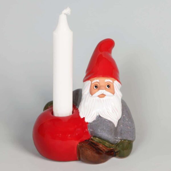 Rolf Berg Tomte med Äppelljusstake H 13 cm