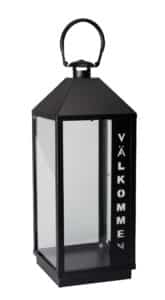 Dorre Vicky – lykta svart metall höjd 50 cm