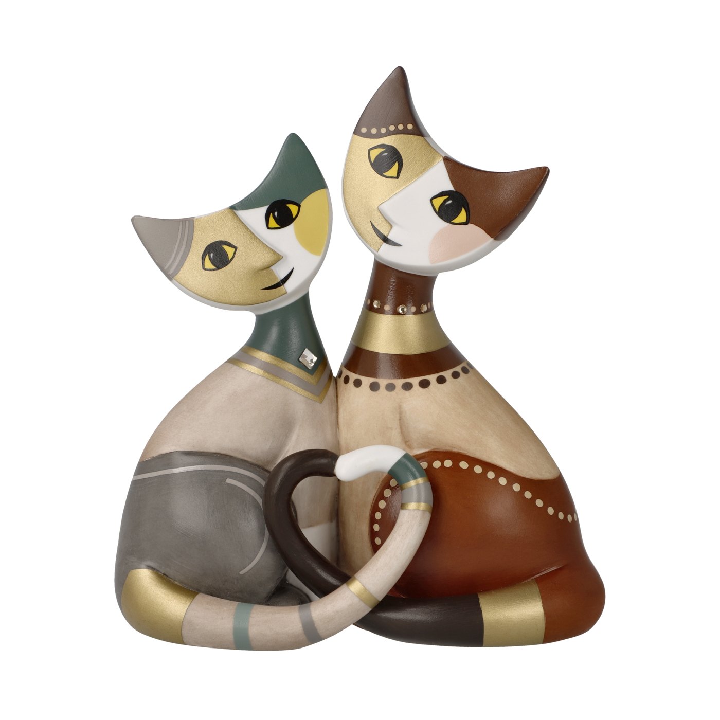 Goebel Mira e Mio, kattpar i biskviporslin, design Rosina Wachtmeister