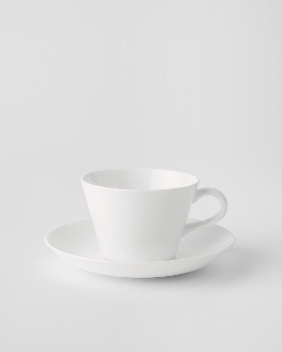 Gustavsberg - K&auml;rnvit - Kaffekopp med fat konisk