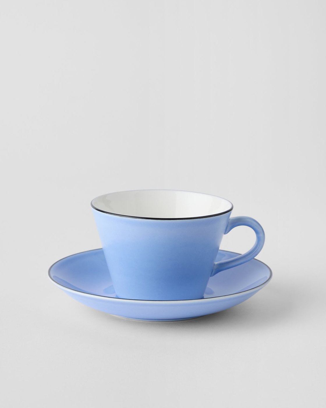 Gustavsberg - Natur Bl&aring;b&auml;rsbl&aring; - Kaffekopp med fat konisk