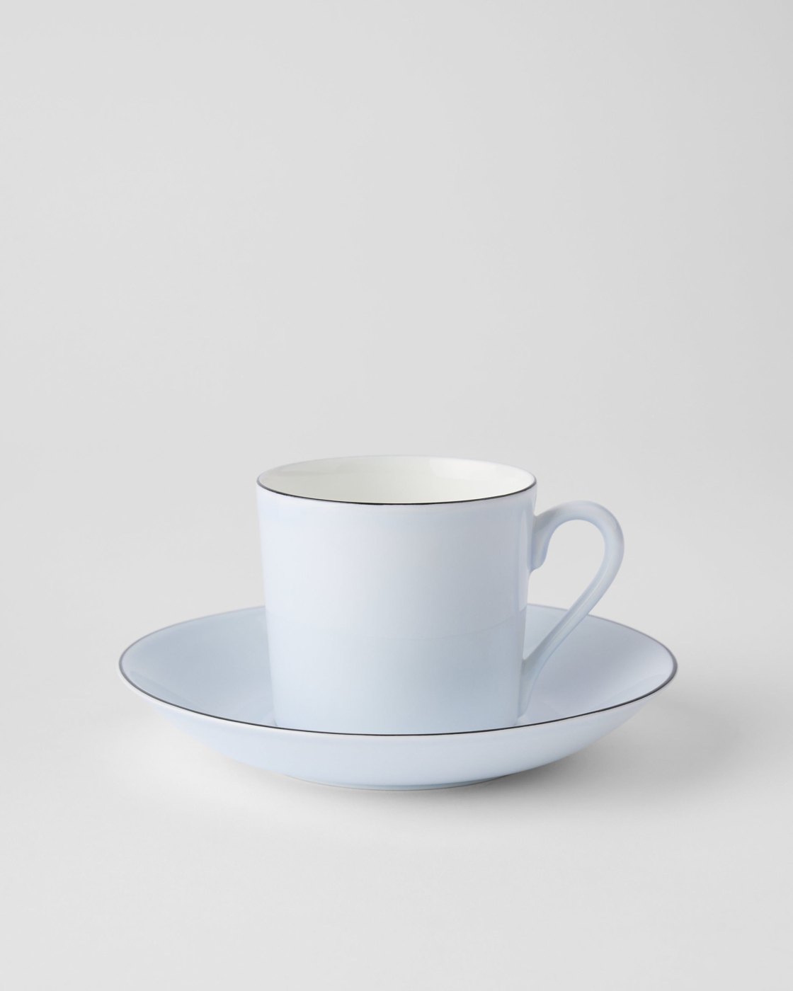 Gustavsberg - Natur Lavendelbl&aring; - Kaffekopp med fat rak