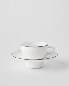 Gustavsberg Natur Snövit Espressokopp med fat