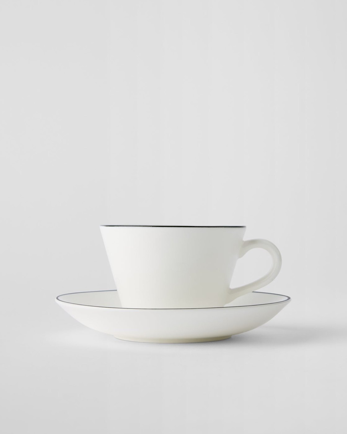 Gustavsberg Natur Snövit Kaffekopp med fat konisk