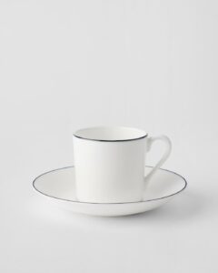 Gustavsberg Natur Snövit Kaffekopp med fat rak