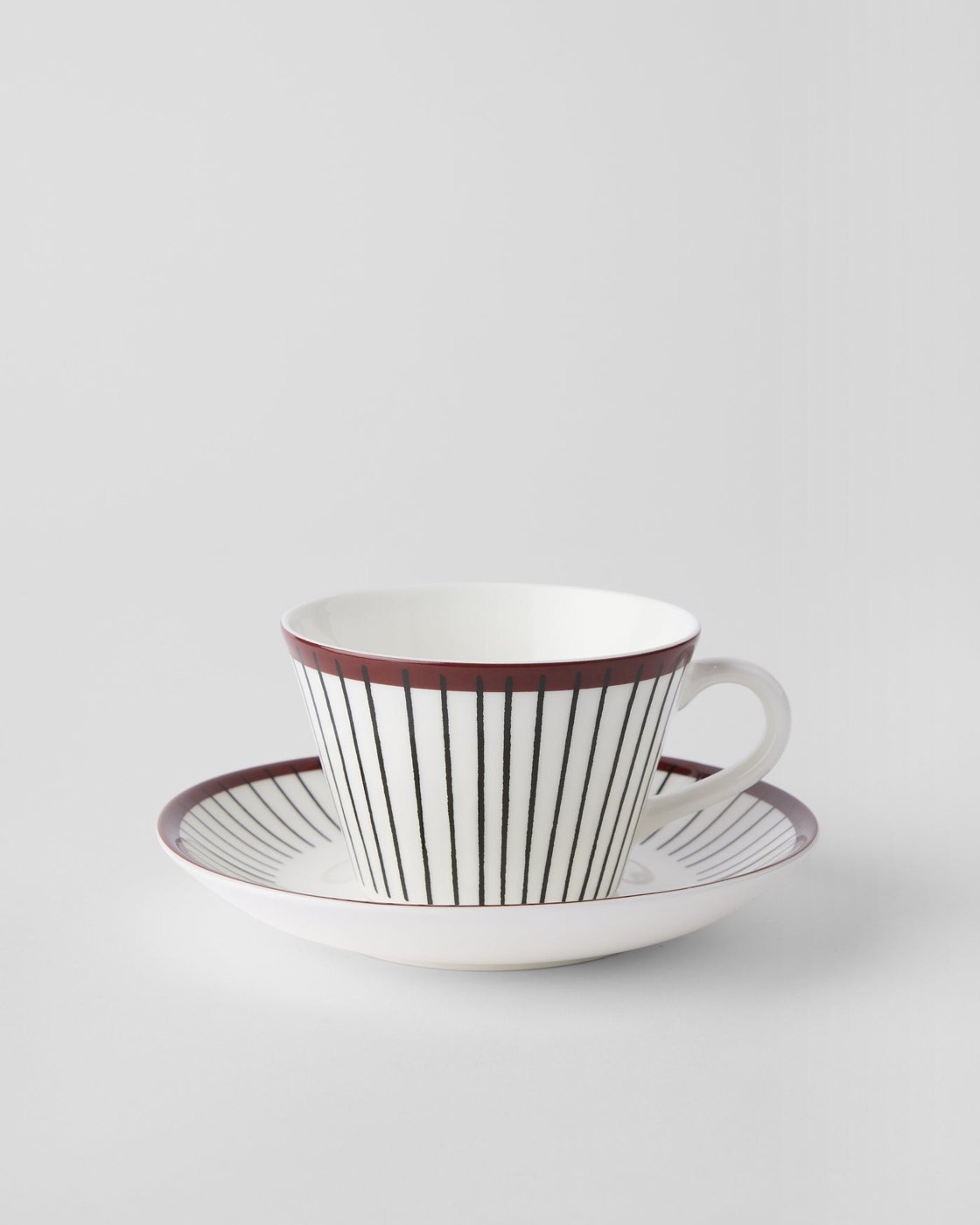 Gustavsberg - Ribb - Kaffekopp med fat konisk Designer Stig Lindberg