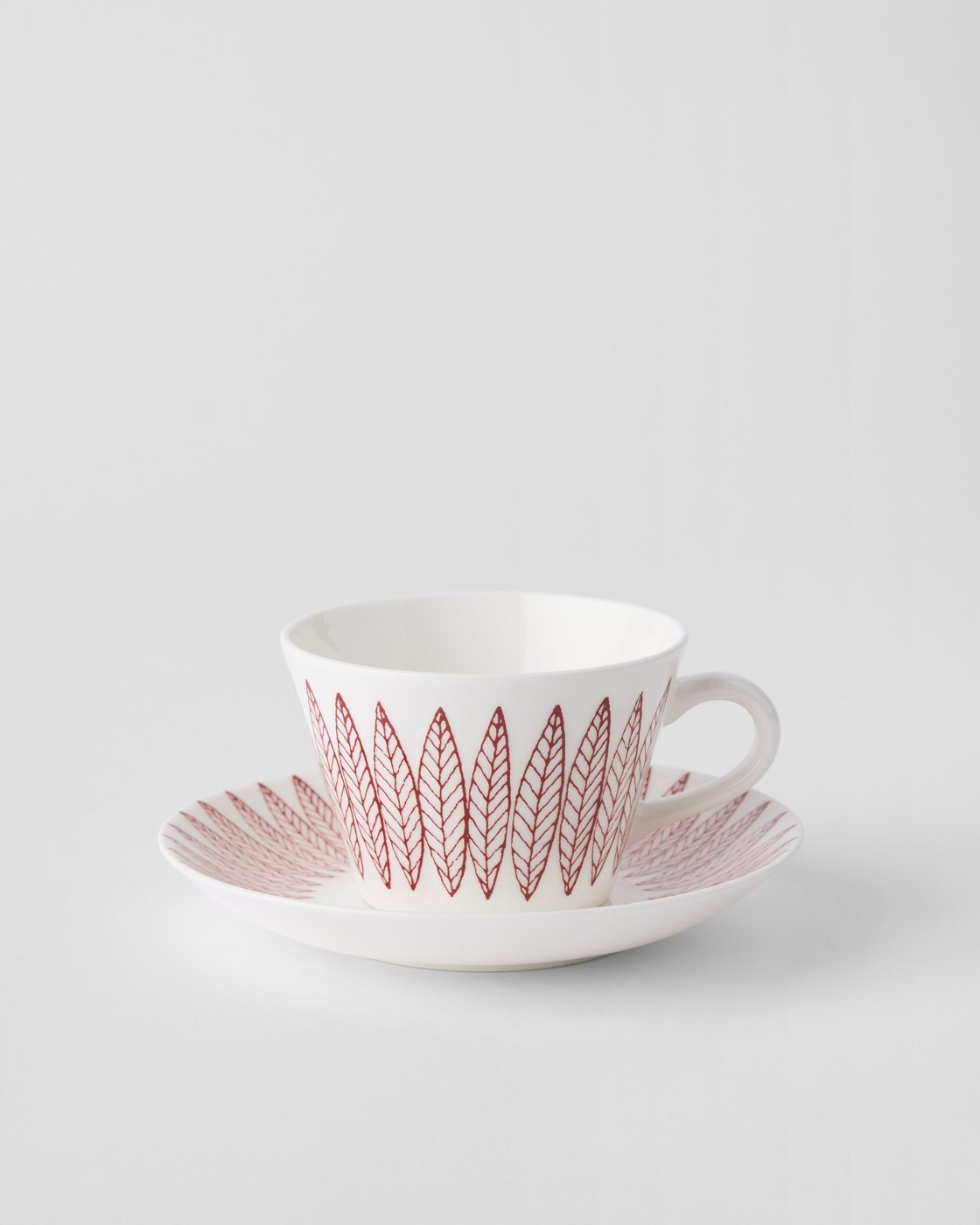 Gustavsberg - Salix R&ouml;d - Kaffekopp med fat konisk
