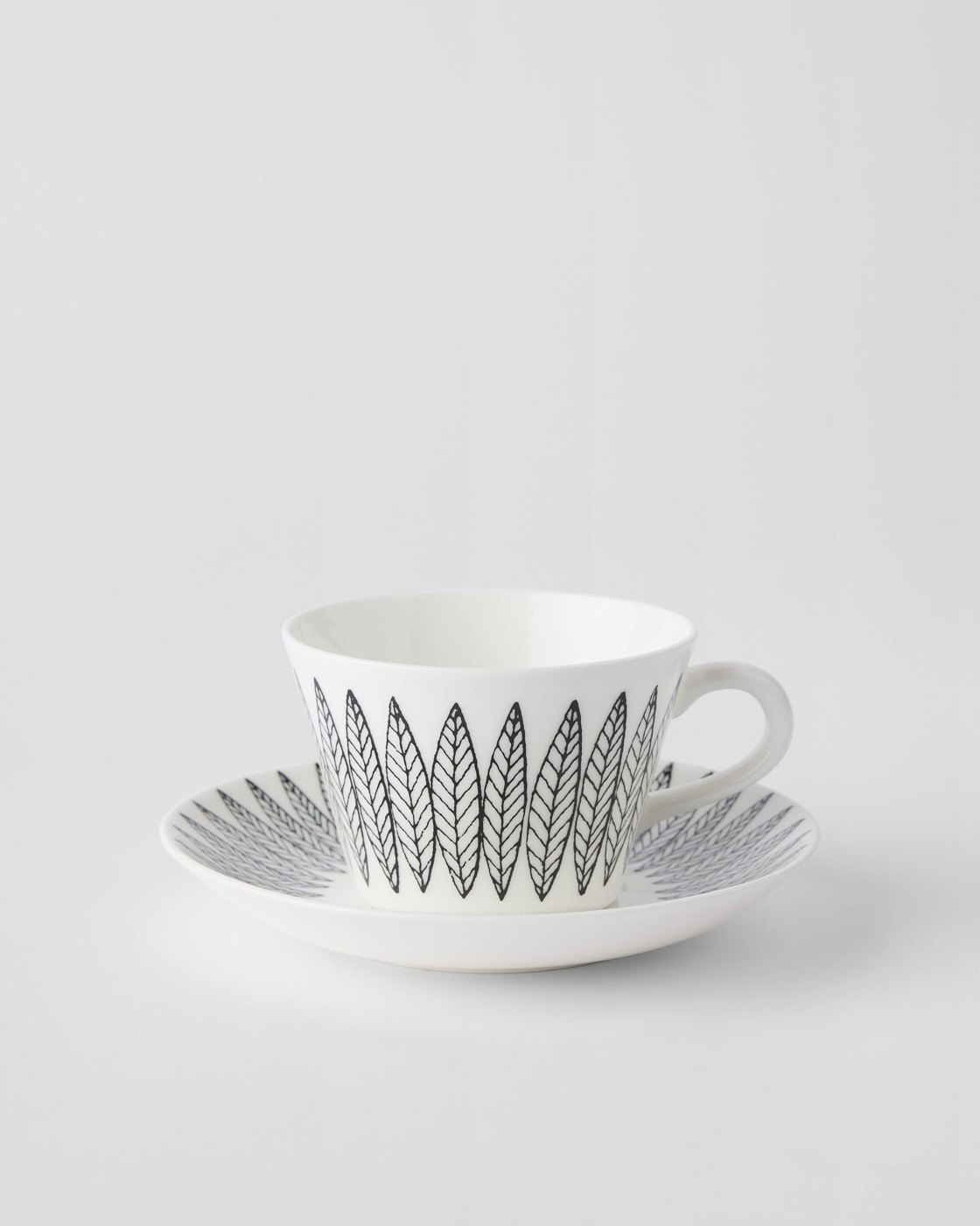 Gustavsberg - Salix Svart - Kaffekopp med fat konisk